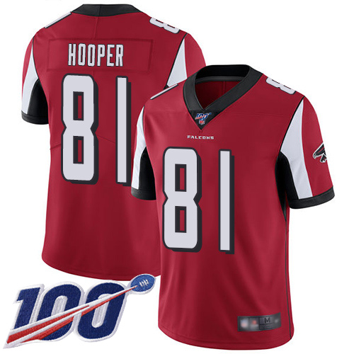 Atlanta Falcons Limited Red Men Austin Hooper Home Jersey NFL Football #81 100th Season Vapor Untouchable
